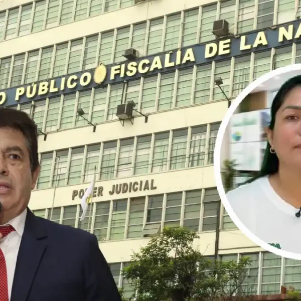 Composición sobre el caso de La China Polo con el Fiscal de la Nación y la sede de la Fiscalía