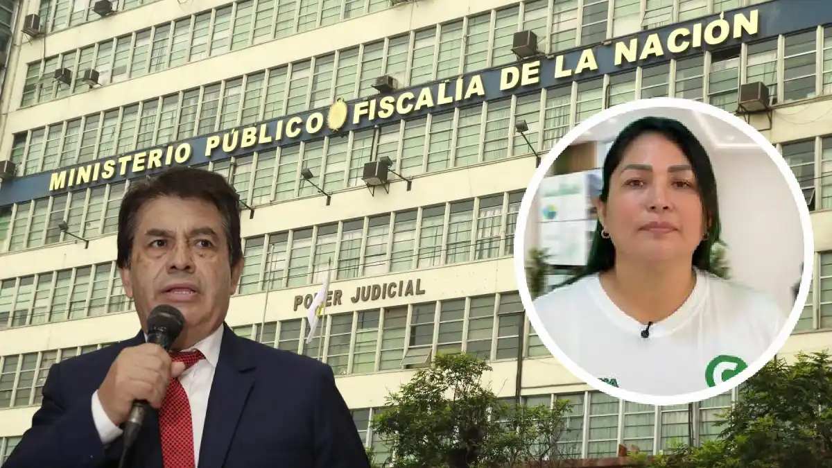 Composición sobre el caso de La China Polo con el Fiscal de la Nación y la sede de la Fiscalía