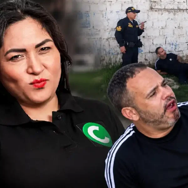 Composición fotográfica del presunto responsable del asesinato de La China Polo intervenido por la PNP.