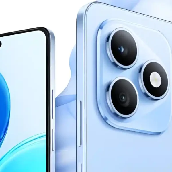 Usuario utilizando el modo de pantalla dividida en un smartphone HONOR para ejecutar dos aplicaciones simultáneamente.